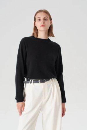 Crewneck Cashmere Sweater Black