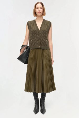 Perrie Cashmere Vest Olive