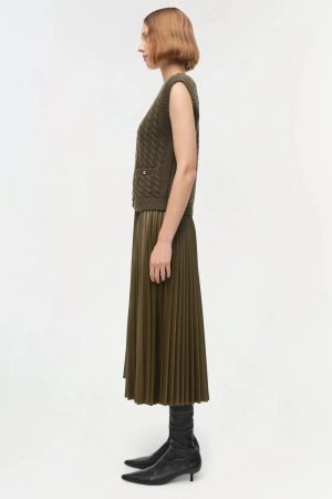 Perrie Cashmere Vest Olive