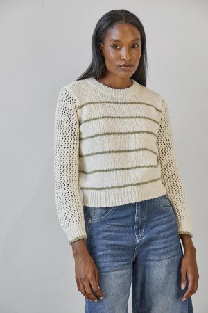 Textured Crewneck Sweater